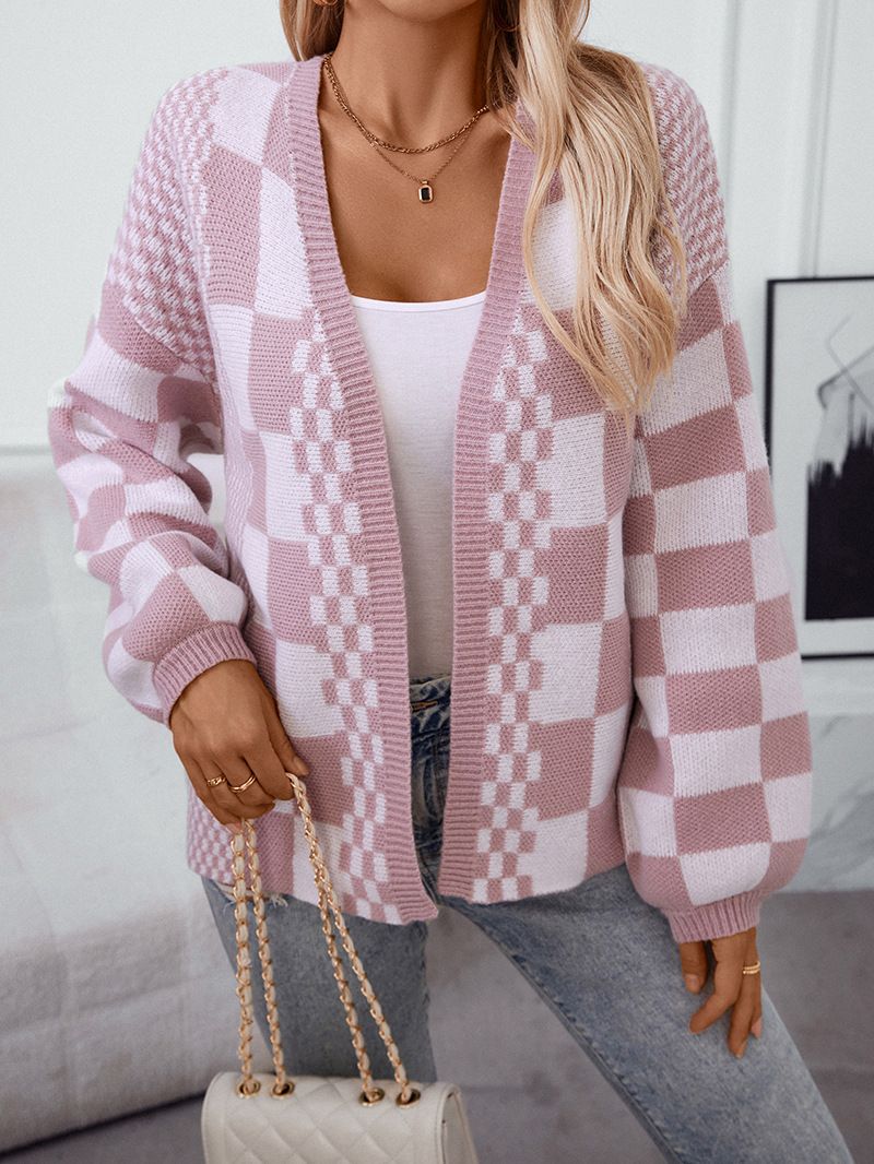 *Preorder* Women's Checkered Knitted Cardigan