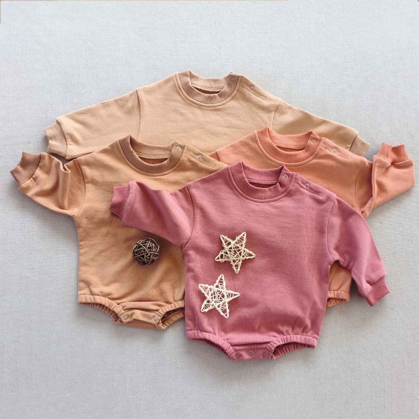 *Preorder* Baby Long Sleeve Fall Bubble Romper (16 Colours to choose from)