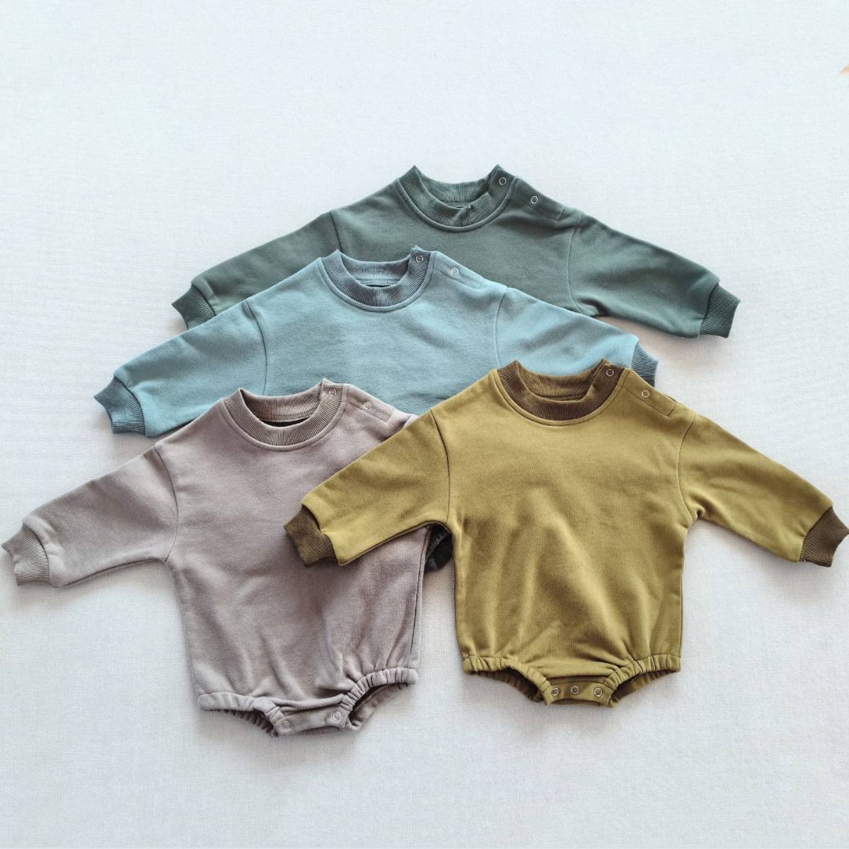 *Preorder* Baby Long Sleeve Fall Bubble Romper (16 Colours to choose from)
