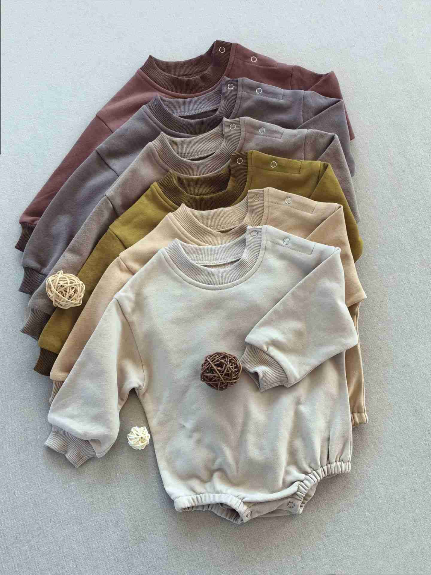 *Preorder* Baby Long Sleeve Fall Bubble Romper (16 Colours to choose from)