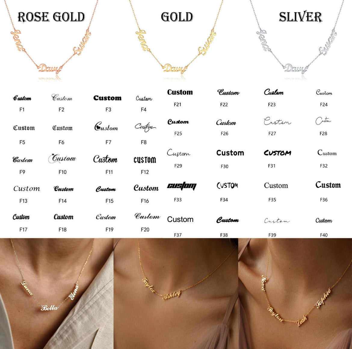 *Preorder* Personalized Name Necklaces
