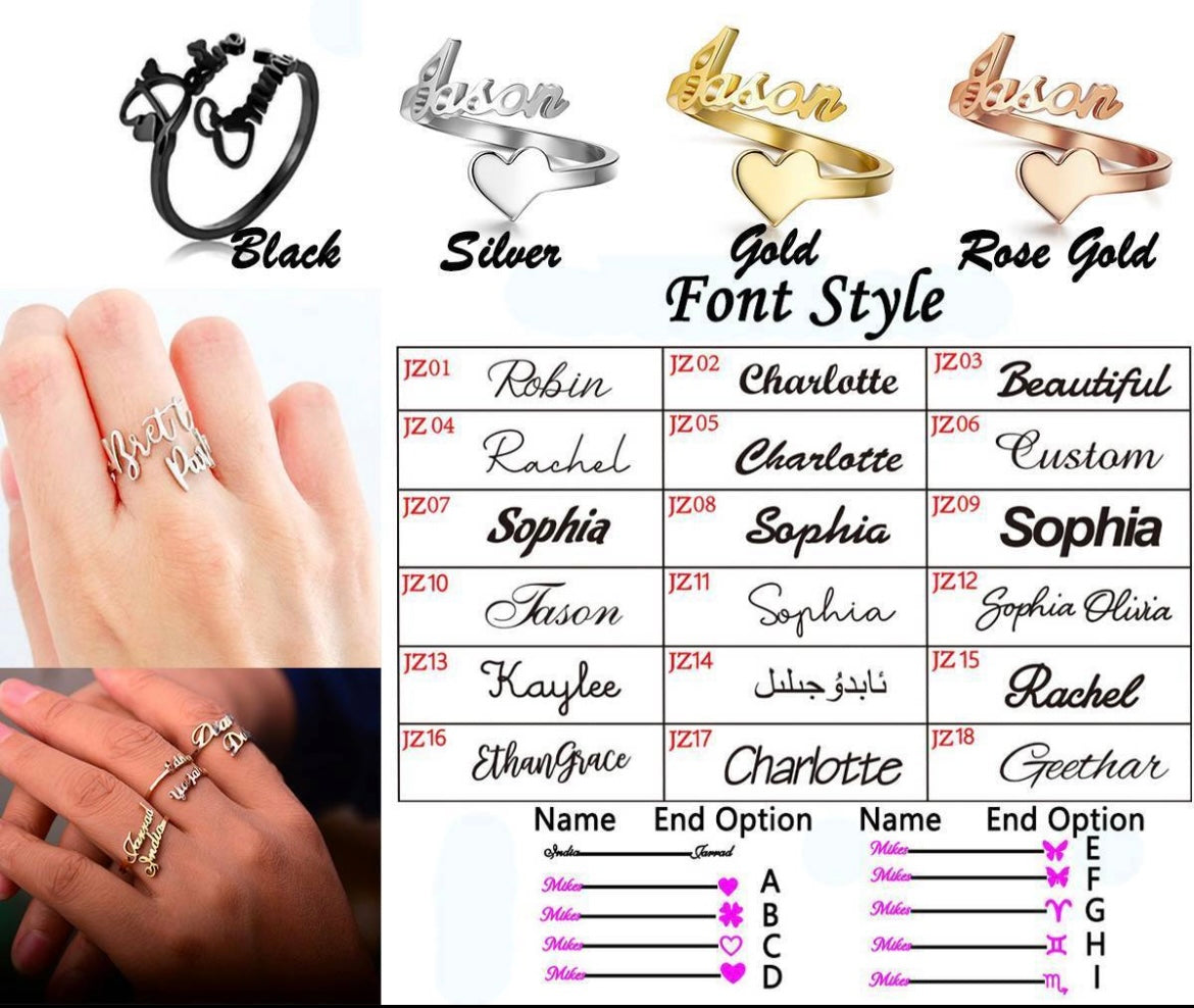 *Preorder* Personalized Name Rings