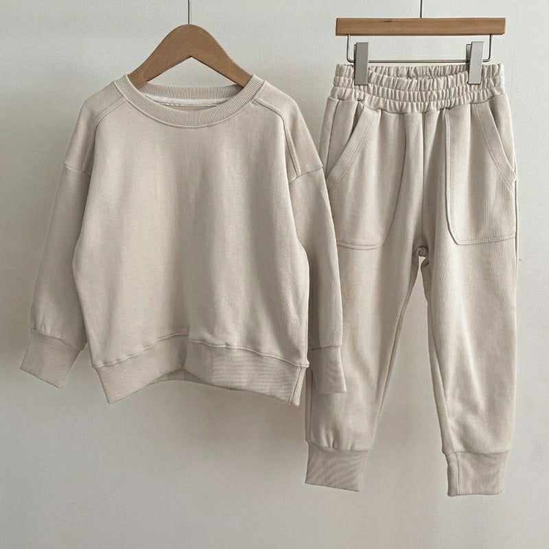 *Preorder* Kid's Crew Neck Sweatshirt And Jogger Set (6 Colours)