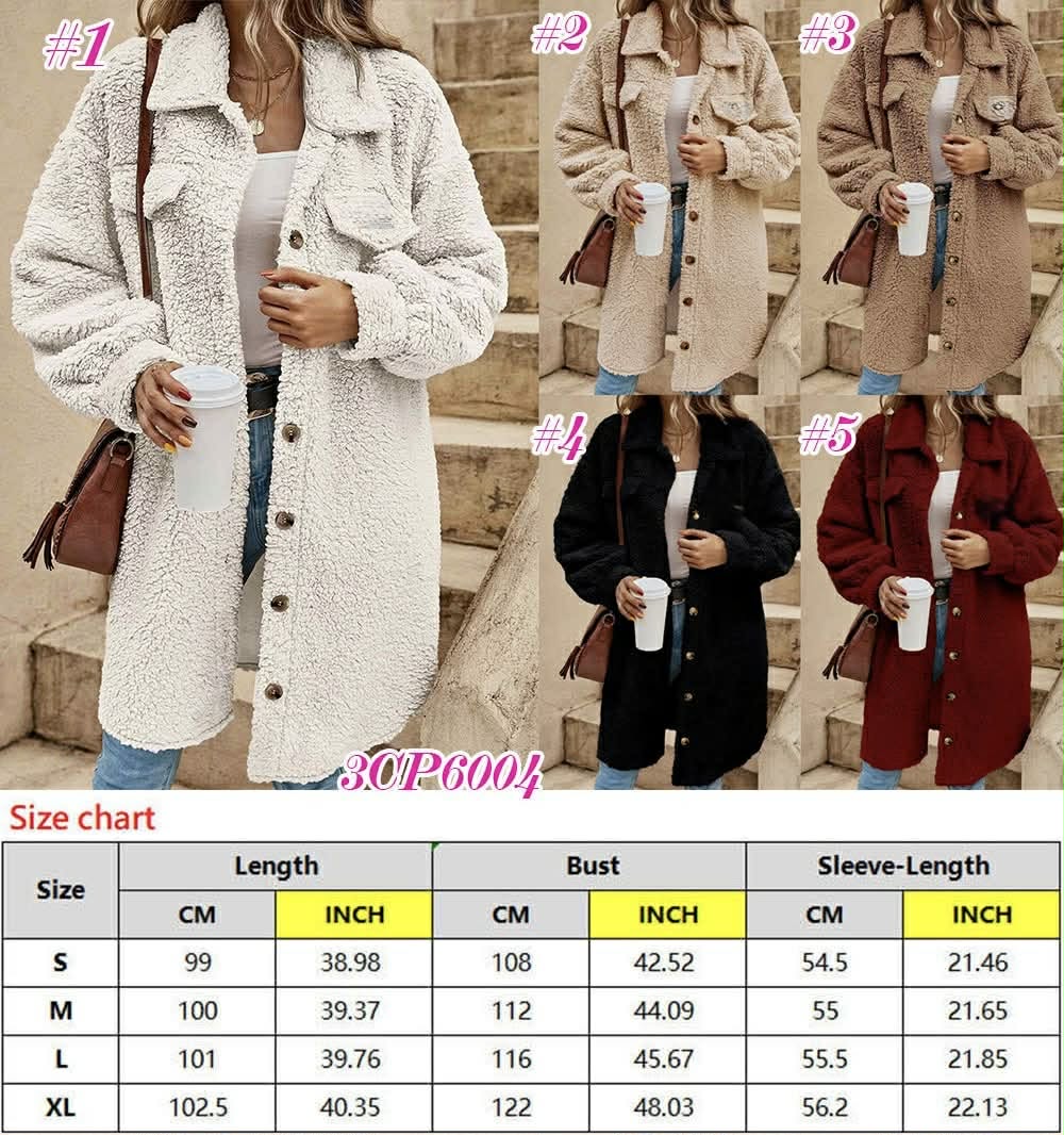 *Preorder* Women's Long Fleece Teddy Jackets