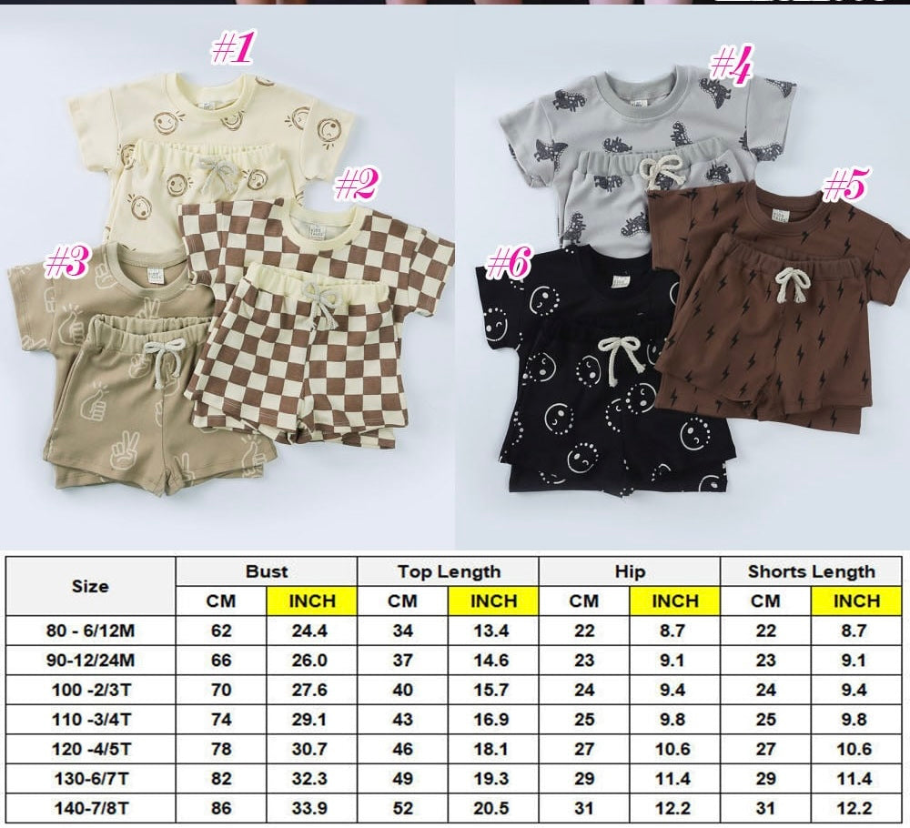 *Preorder* Kid's Cotton Tee and Shorts Set