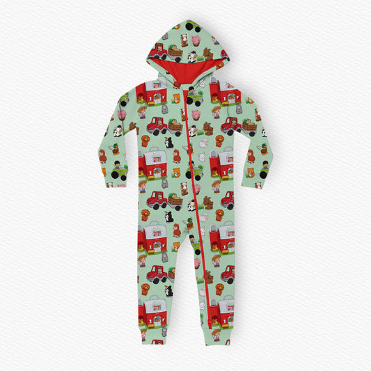 Rhett's Ranch Hooded Romper