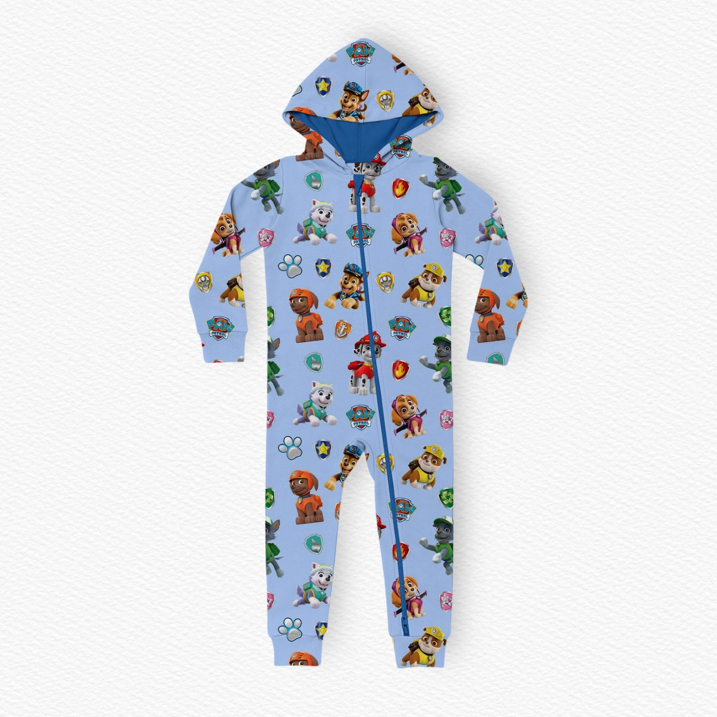 Action Pups Hooded Romper (Blue)