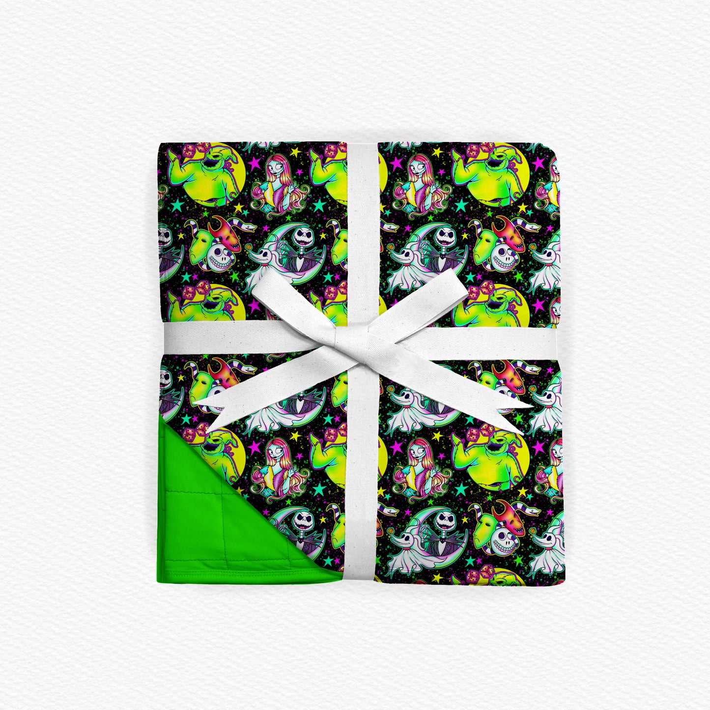 Neon Nightmare Bamboo Quilted Blanket