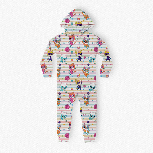 Oak's Super Paws Hooded Romper