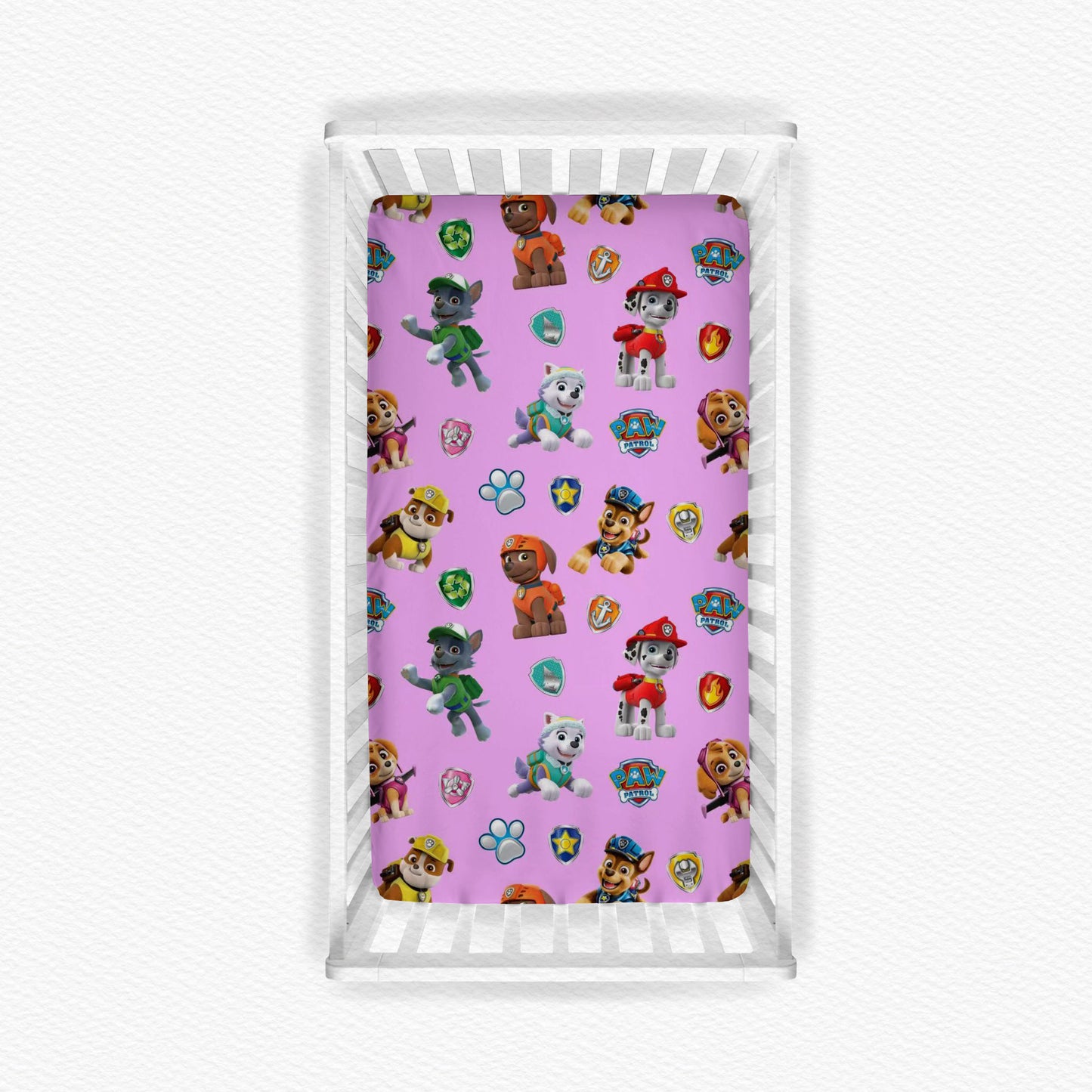 Action Pups Fitted Sheets (Pink)