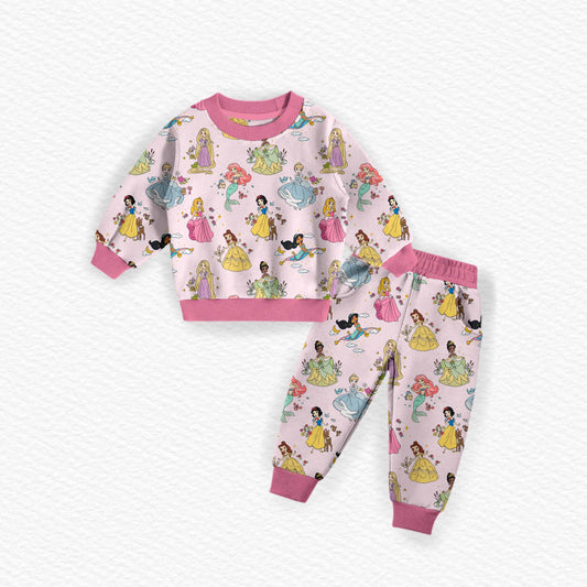 *Preorder* Princess Petals Children's Jogger Set (Bamboo blend)