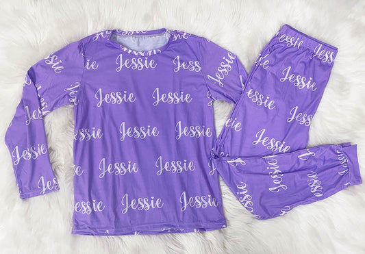 * Preorder * Two Piece Personalized Customize Jammies Fun Prints