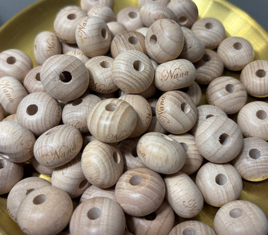 20 mm Beechwood Nana Beads