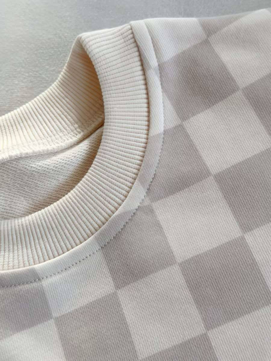 * Preorder * French Terry Cotton Kid's Checkered Sets