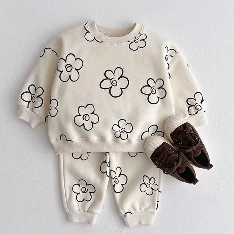 *Preorder* Baby Girl's Floral Pullover and Jogger Set