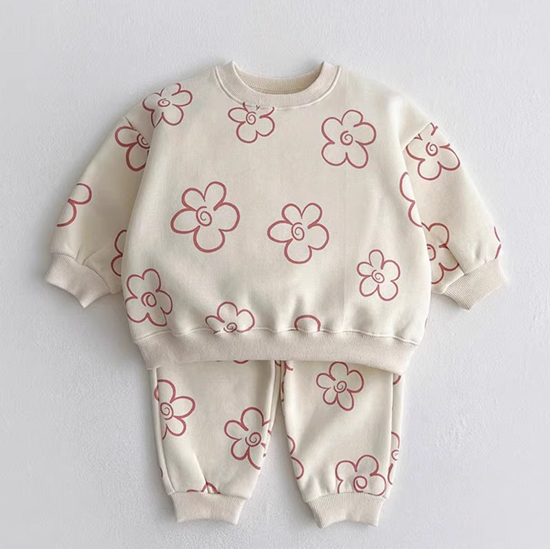 *Preorder* Baby Girl's Floral Pullover and Jogger Set
