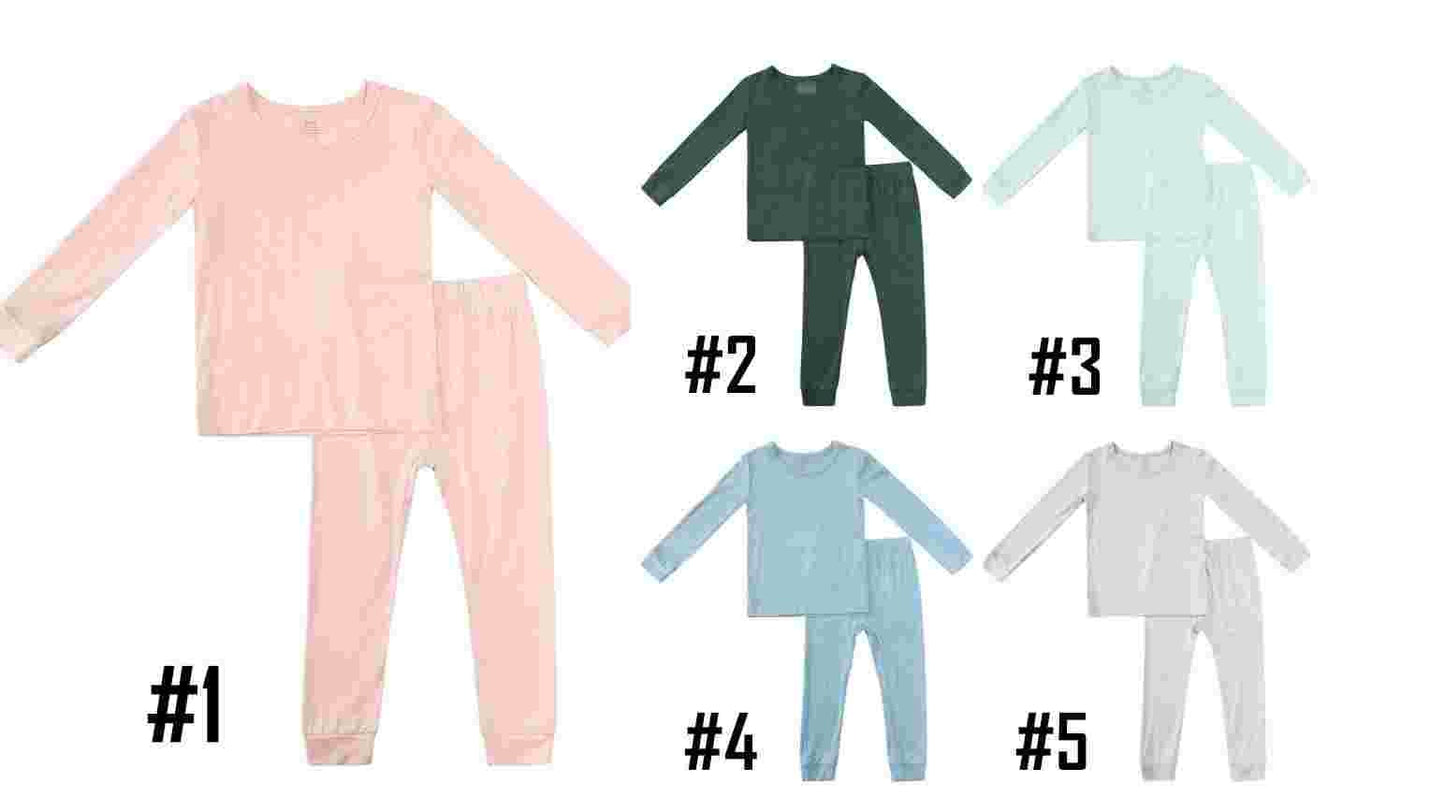 *Preorder* Kid's Bamboo 2-Pieces Pajamas Sets (5 Colour Options)