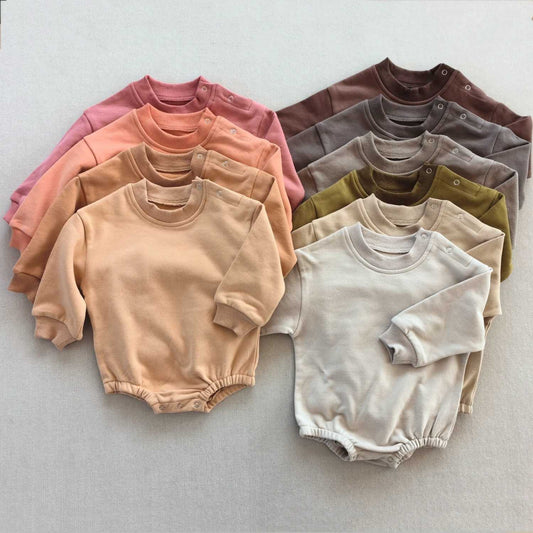 *Preorder* Baby Long Sleeve Fall Bubble Romper (16 Colours to choose from)
