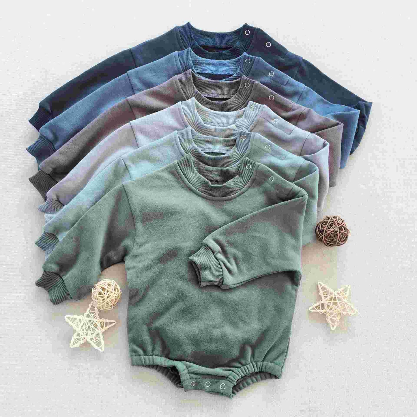 *Preorder* Baby Long Sleeve Fall Bubble Romper (16 Colours to choose from)