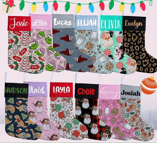 *Preorder* Personalized Name and Custom Print Stocking