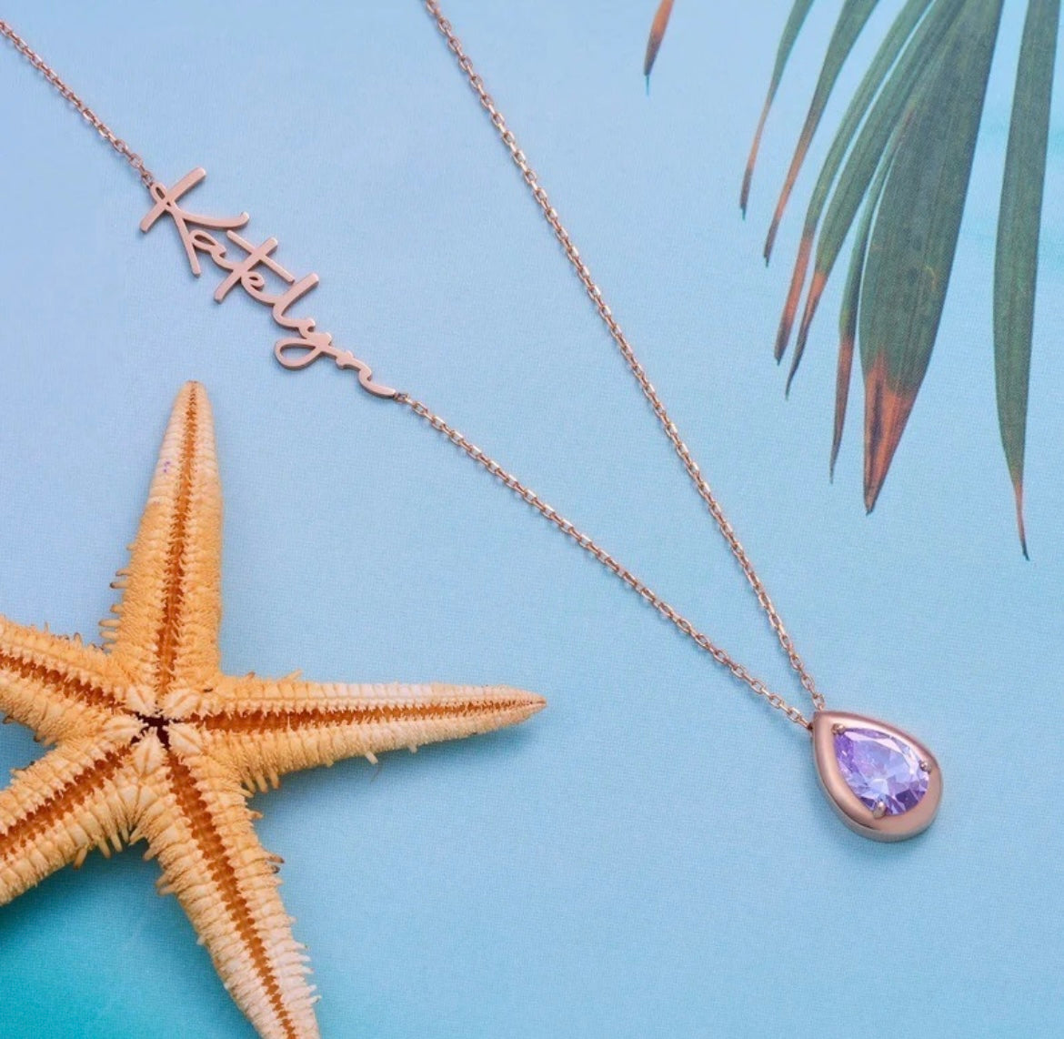 Personalized Name and Birthstone Necklace