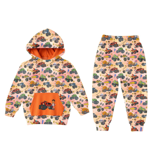 Theo's Blazin' Adventure Hooded Jogger Set (Bamboo blend)
