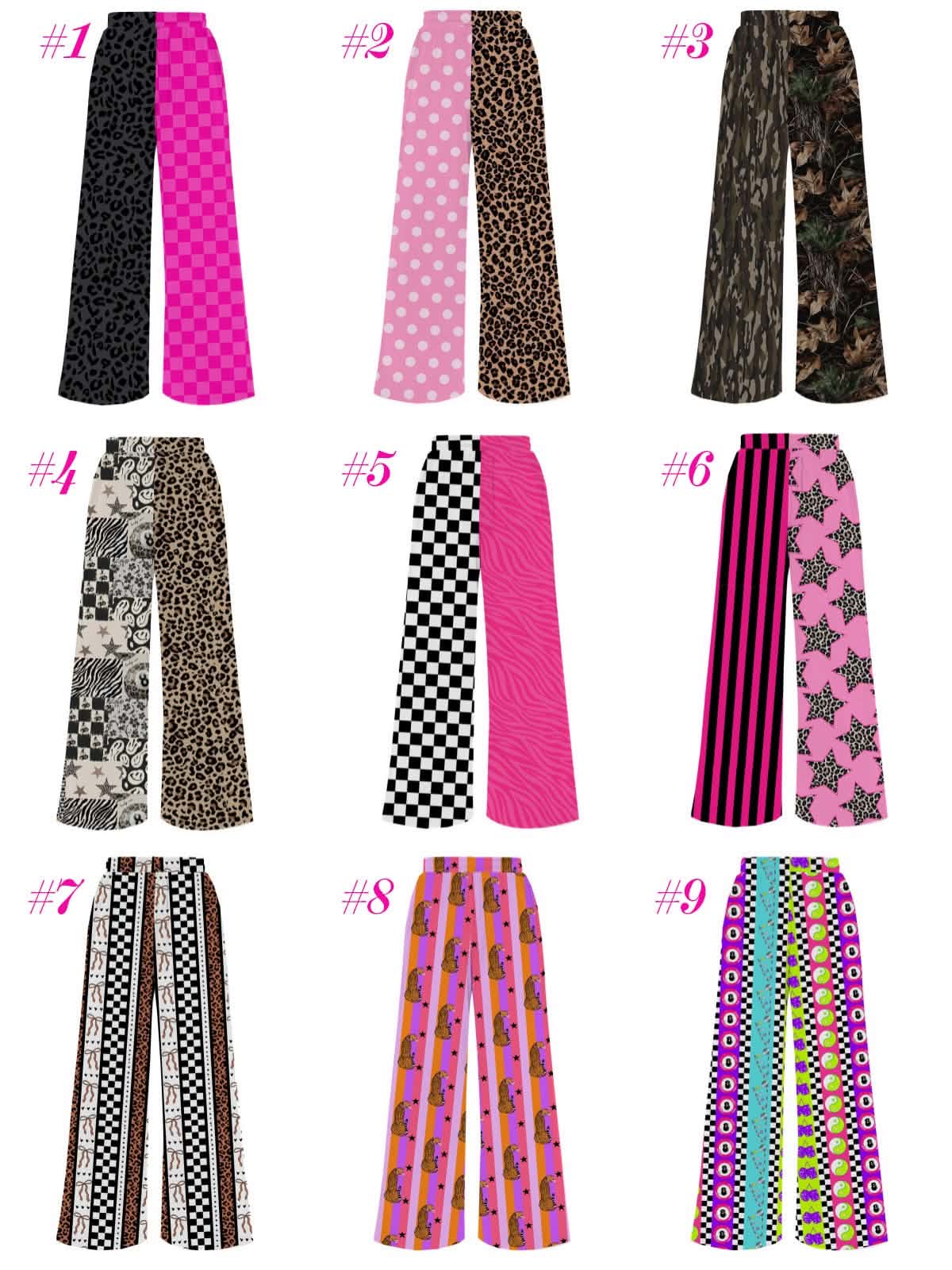 Custom Printed Kids Knitted Ribbed Wide Leg Pants
