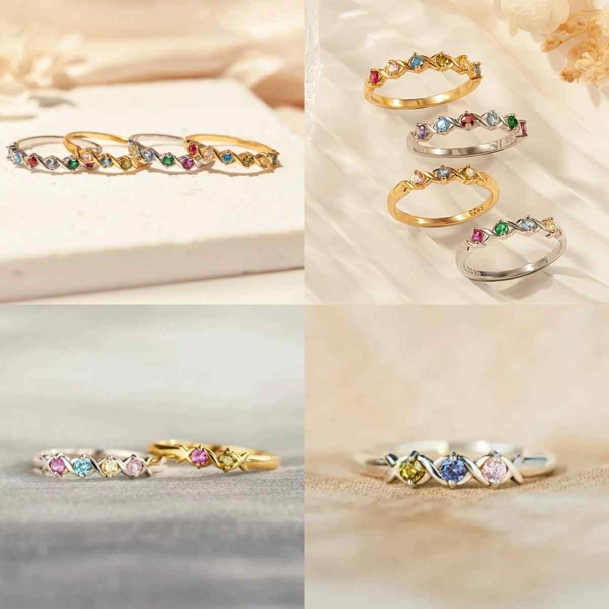*Preorder* Personalized Birthstone Rings (Choose up to 6 stones)