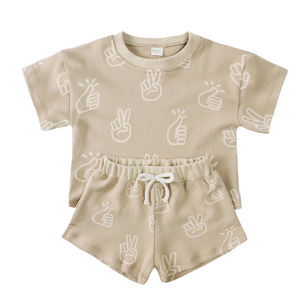 *Preorder* Kid's Cotton Tee and Shorts Set