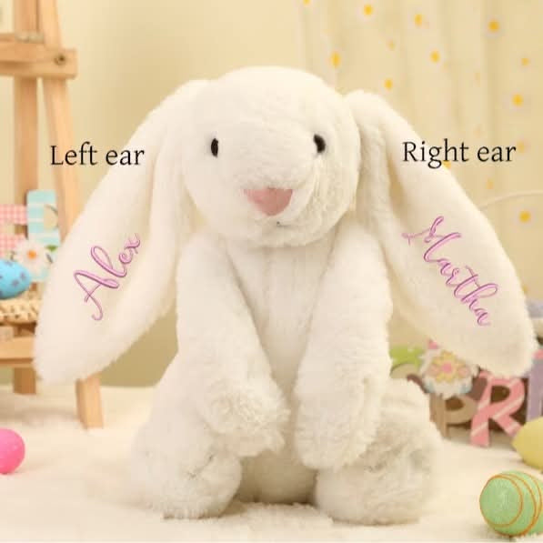 *Preorder* Embroidered Name Bunny