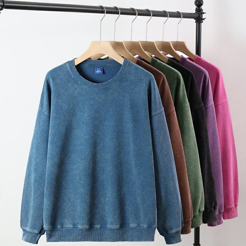 *Preorder*  Cotton Aci-washed Unisex Crewneck