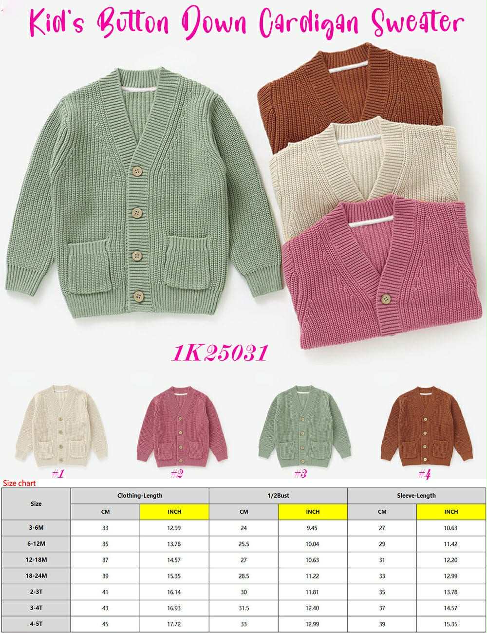 *Preorder* Kid's Button Down Cardigan