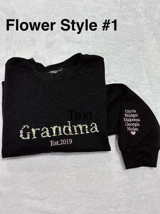 *Preorder* Mama, Grandma, Auntie Etc. Embroidered Sweater