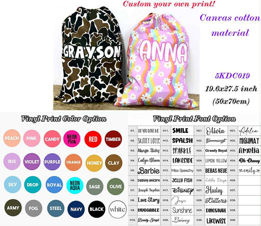 *Preorder* Custom Print Christmas Sacks