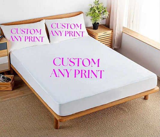 *Preorder* Custom Print Fitted Sheet and Pillowcase