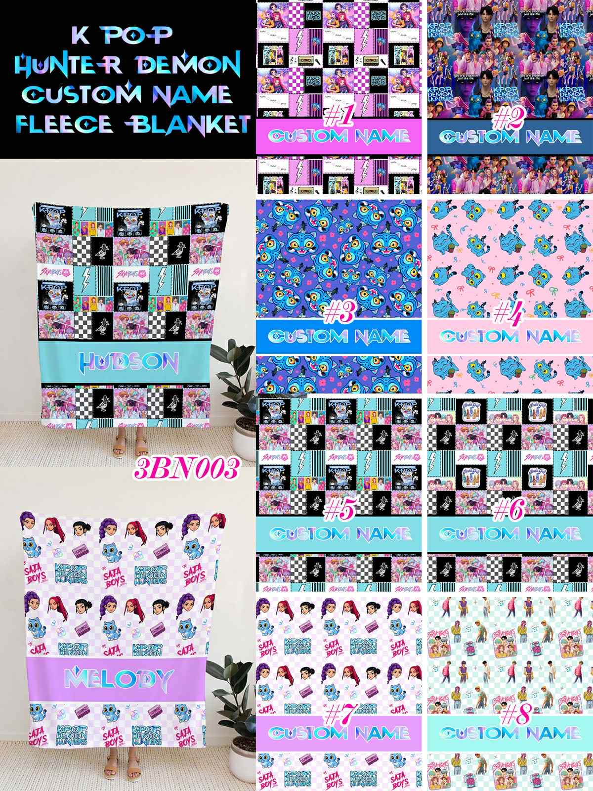 *Preorder* K-Pop Personalized Blankies
