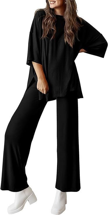 *Preorder* Women's Solid Colour Soft Two Piece Sets