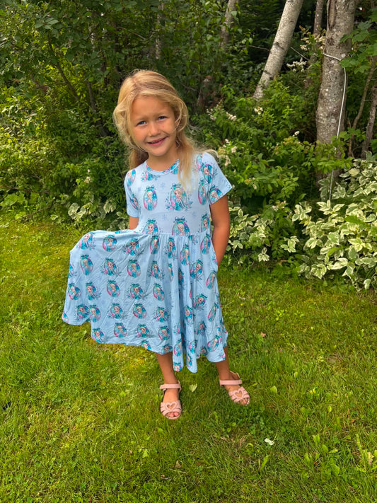Ice Princess Short Sleeve Twirl Dress