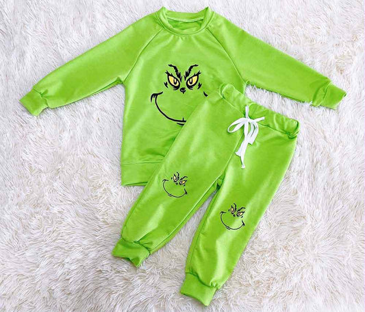*Preorder* KId's Unisex Grinch Lounge Set