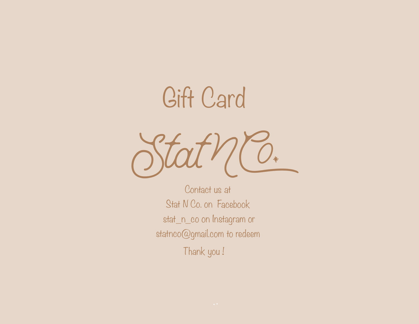 Stat N Co. Gift Card